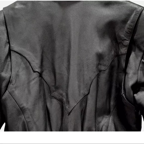 UNIK Premium Women's XL Black Leather Motorcycle Jacket Removable Lining Western - Picture 7 of 11